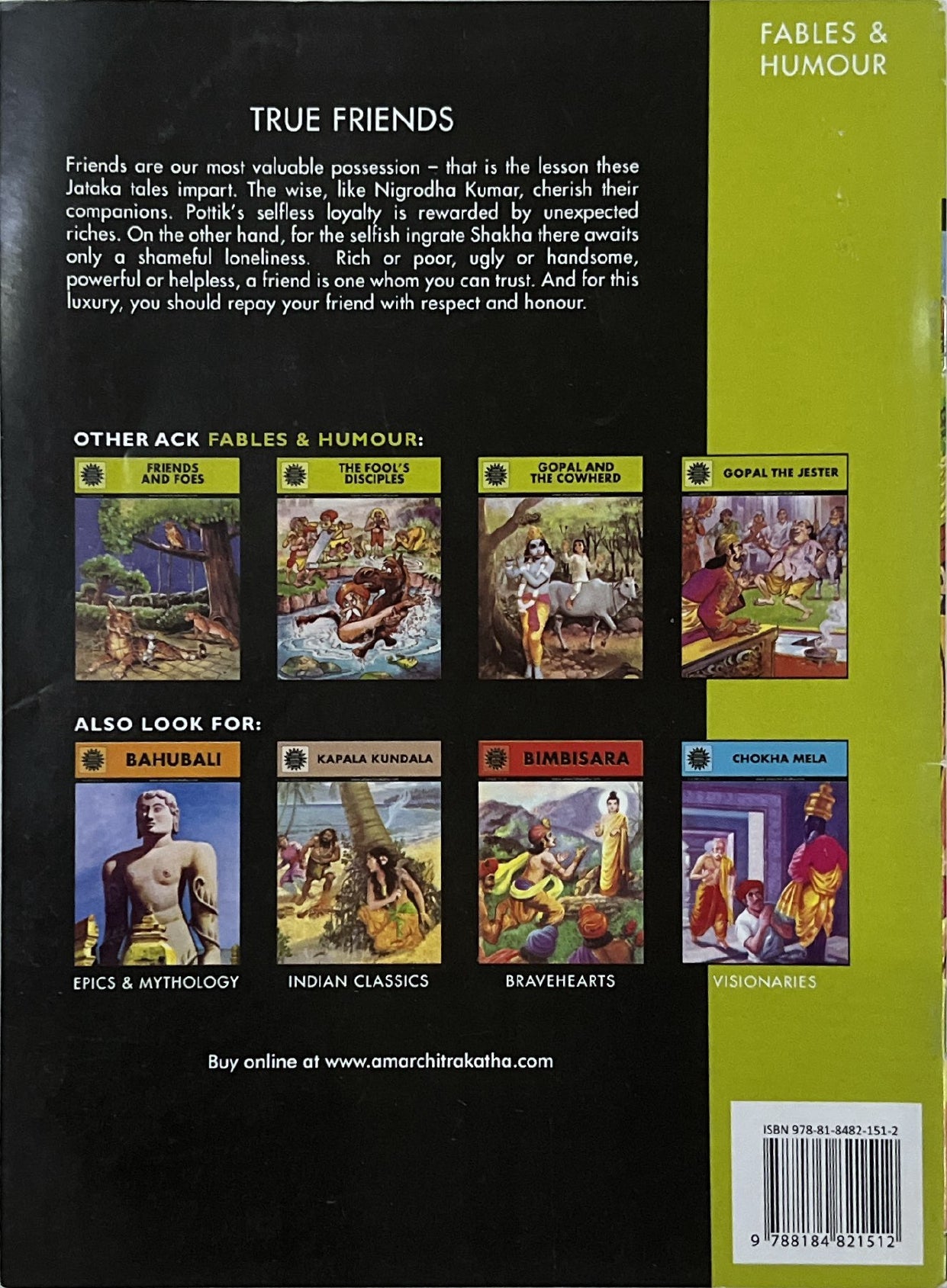 True friends comics book by Ananth Pai, Amar Chitra Katha